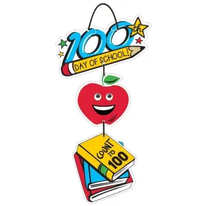 100th Day Of School MDF Hanging Sign