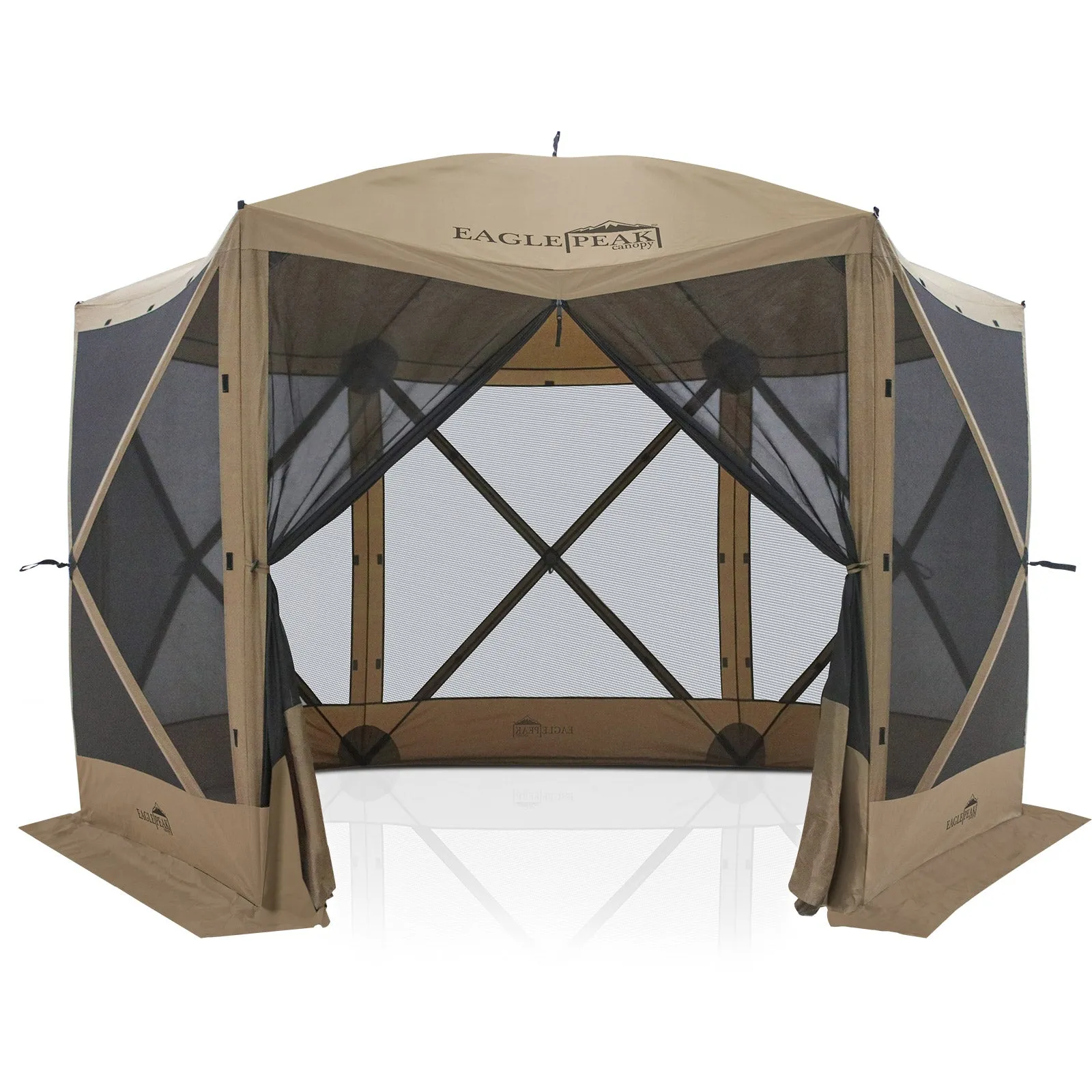12 x 12 ft Pop Up 6 Sided Instant Gazebo Canopy with Mesh Netting