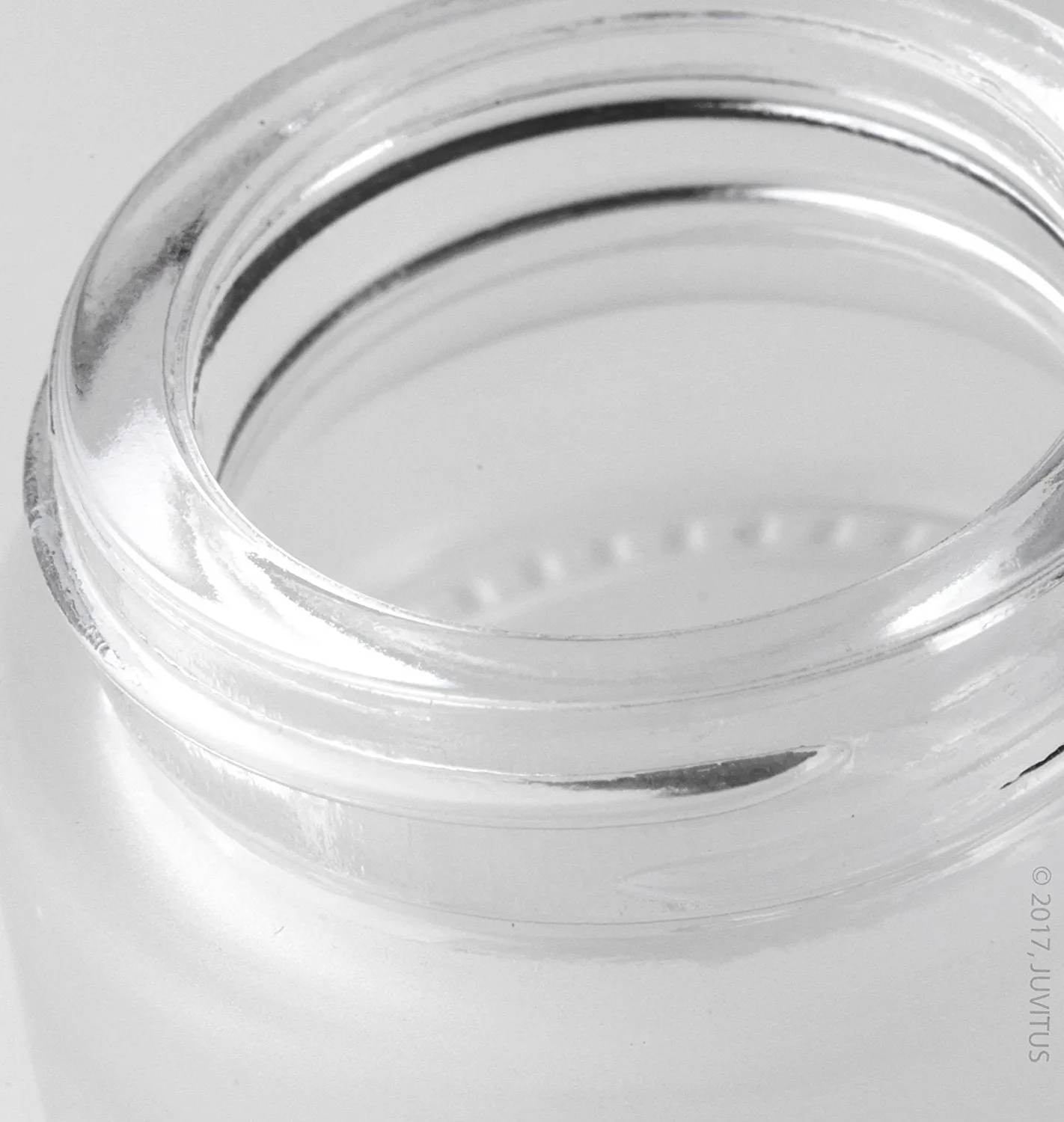 .17 oz / 5 ml  Frosted Clear Glass Balm Jar with Black Foam Lined Lid (12 Pack)
