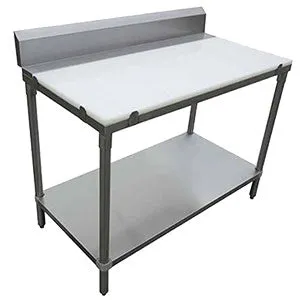 24" x 96" POLYBOARD TABLES WITH BACKSPLASH