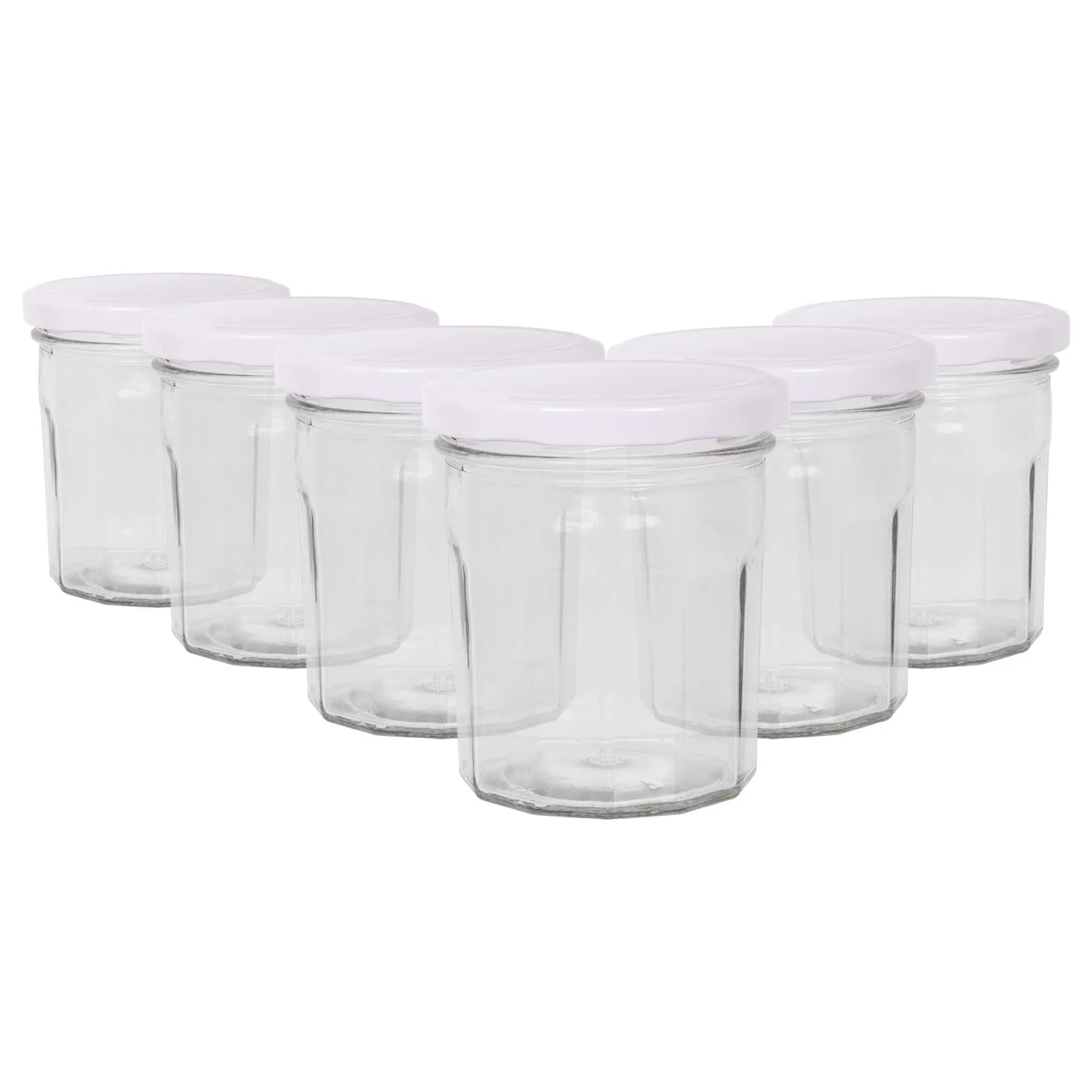 250ml Glass Jam Jars with Lids - Pack of 6 - By Argon Tableware