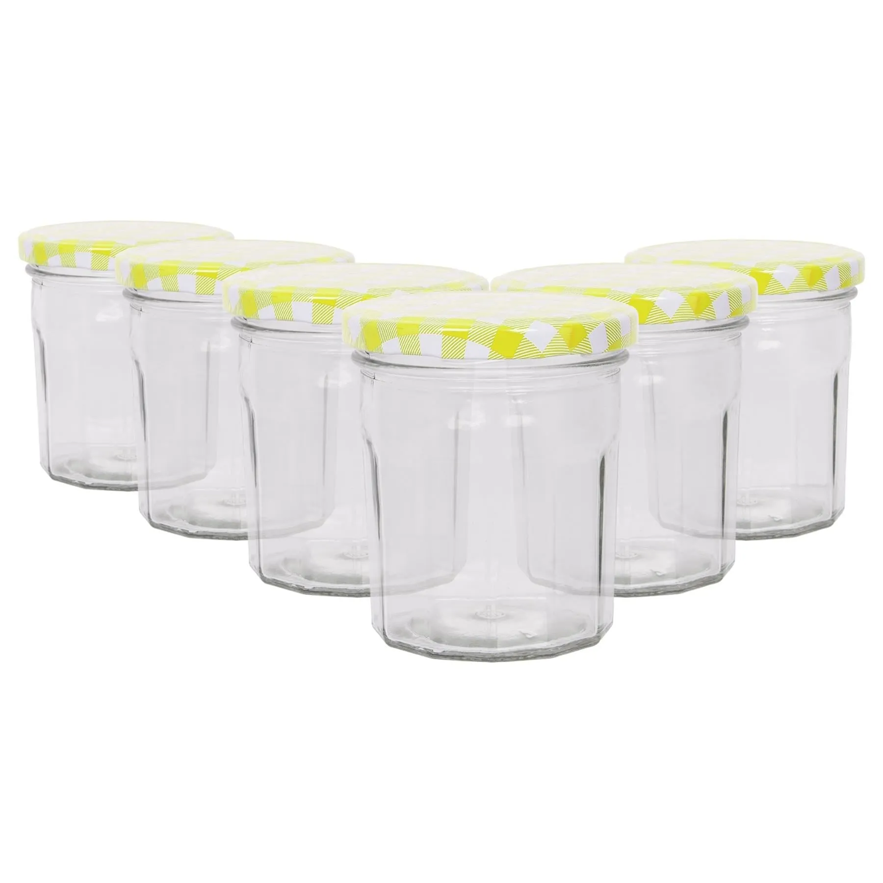 250ml Glass Jam Jars with Lids - Pack of 6 - By Argon Tableware