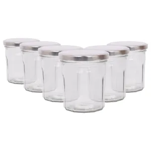 250ml Glass Jam Jars with Lids - Pack of 6 - By Argon Tableware