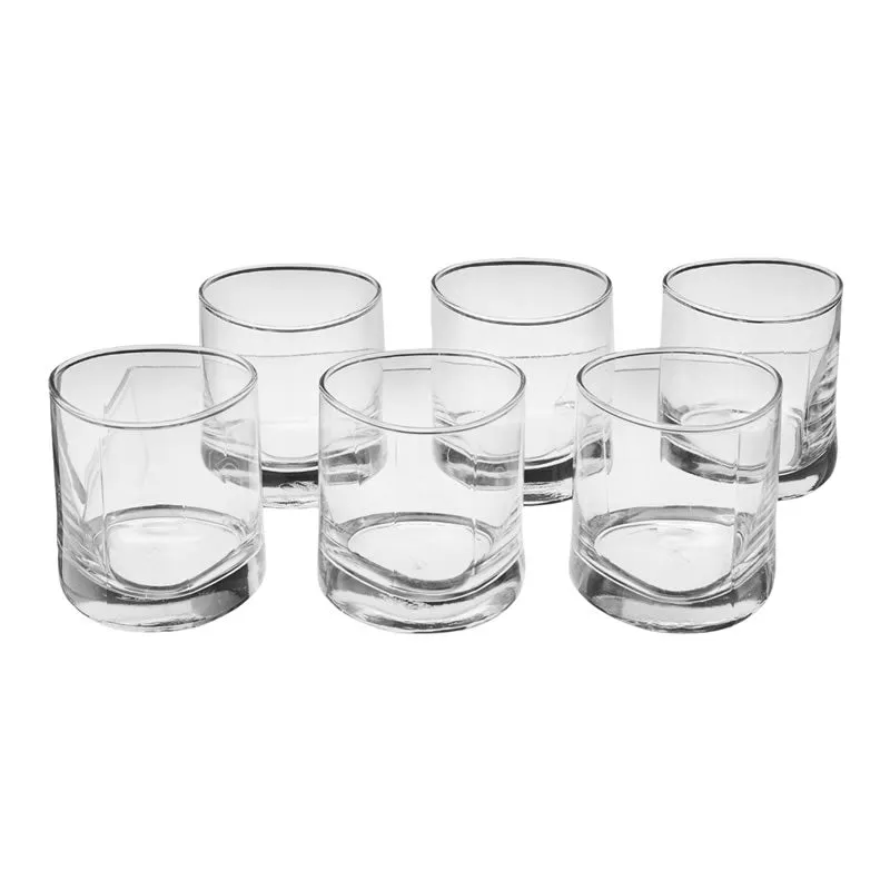 280Ml Transparent 6 Whisky Glasses Cb01-03