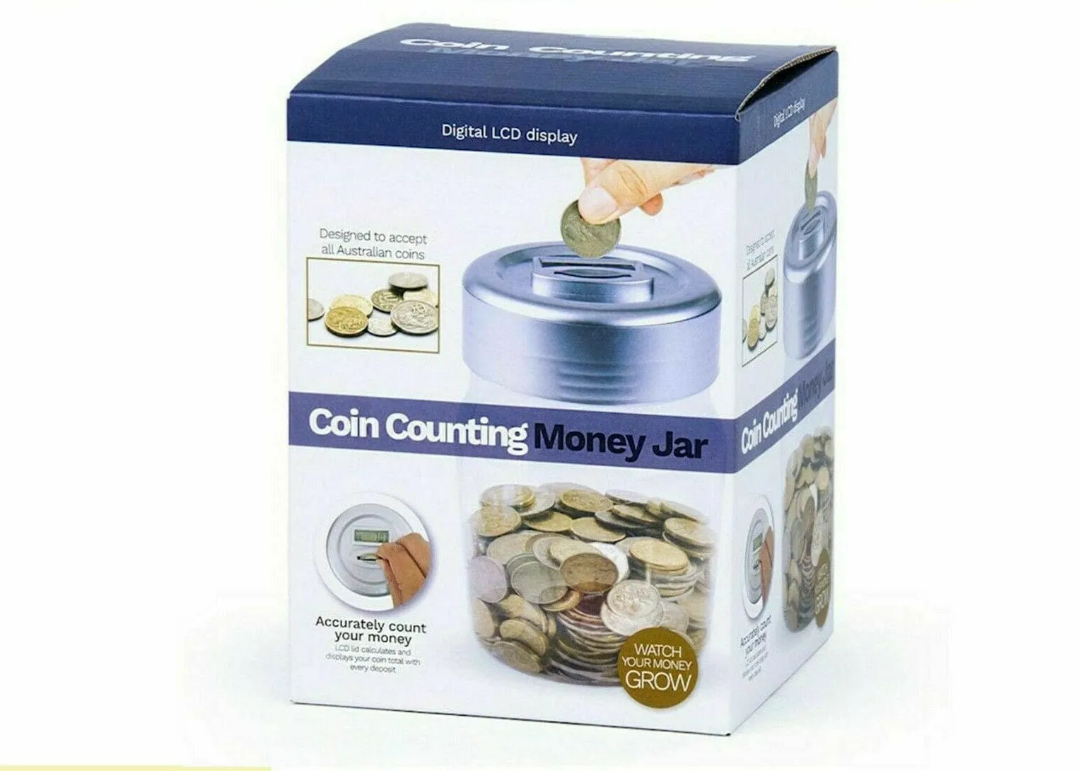 2x Digital Coin Counting Money Jars | Australian Coin with LCD Display | Fun for Kids