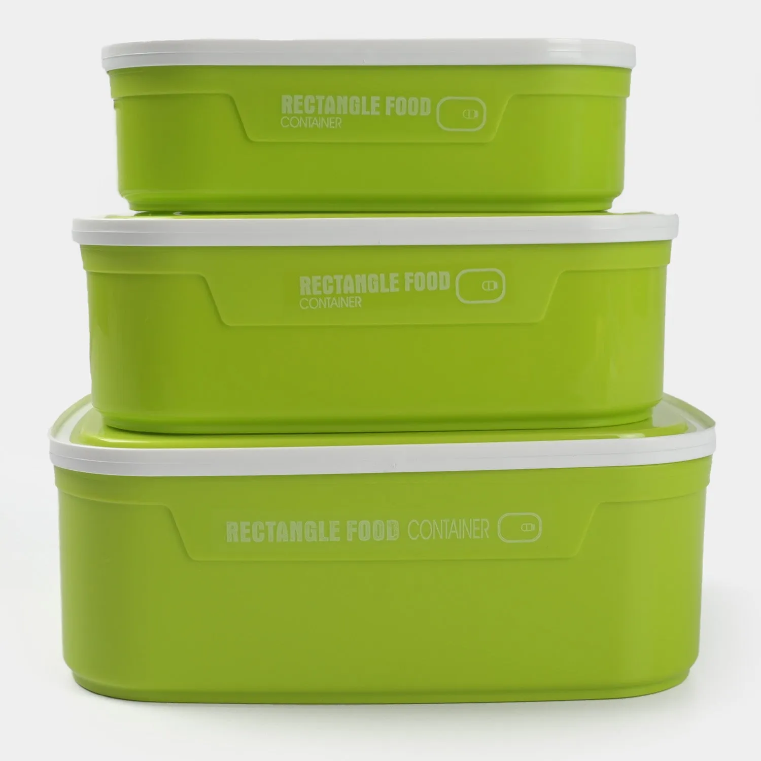 3 In 1 Plastic Food Lunch Box - Green