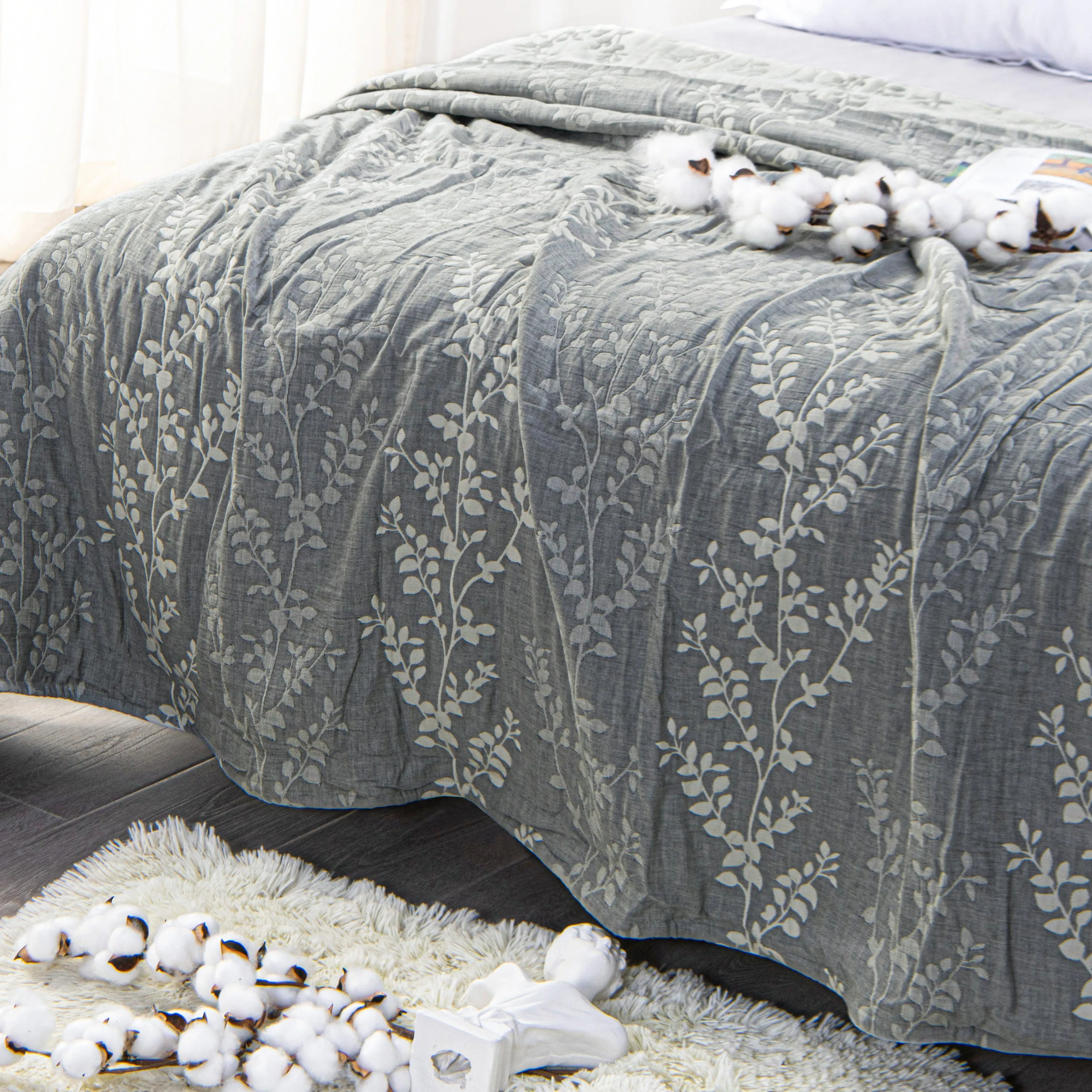 3-Layer Cotton Muslin Blanket - Soft, Breathable, and Lightweight Quilt|NTBAY®️