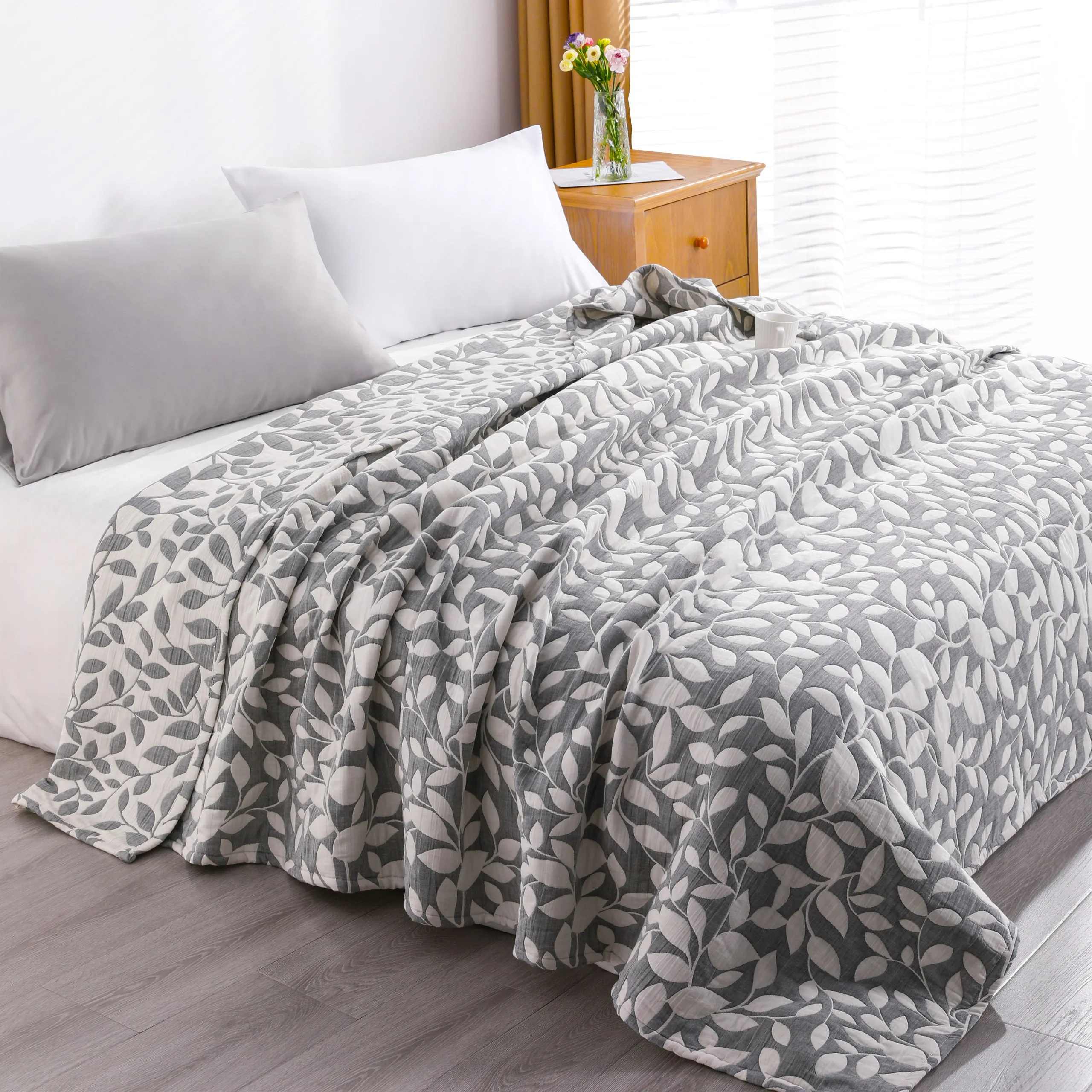 3-Layer Cotton Muslin Blanket - Soft, Breathable, and Lightweight Quilt|NTBAY®️