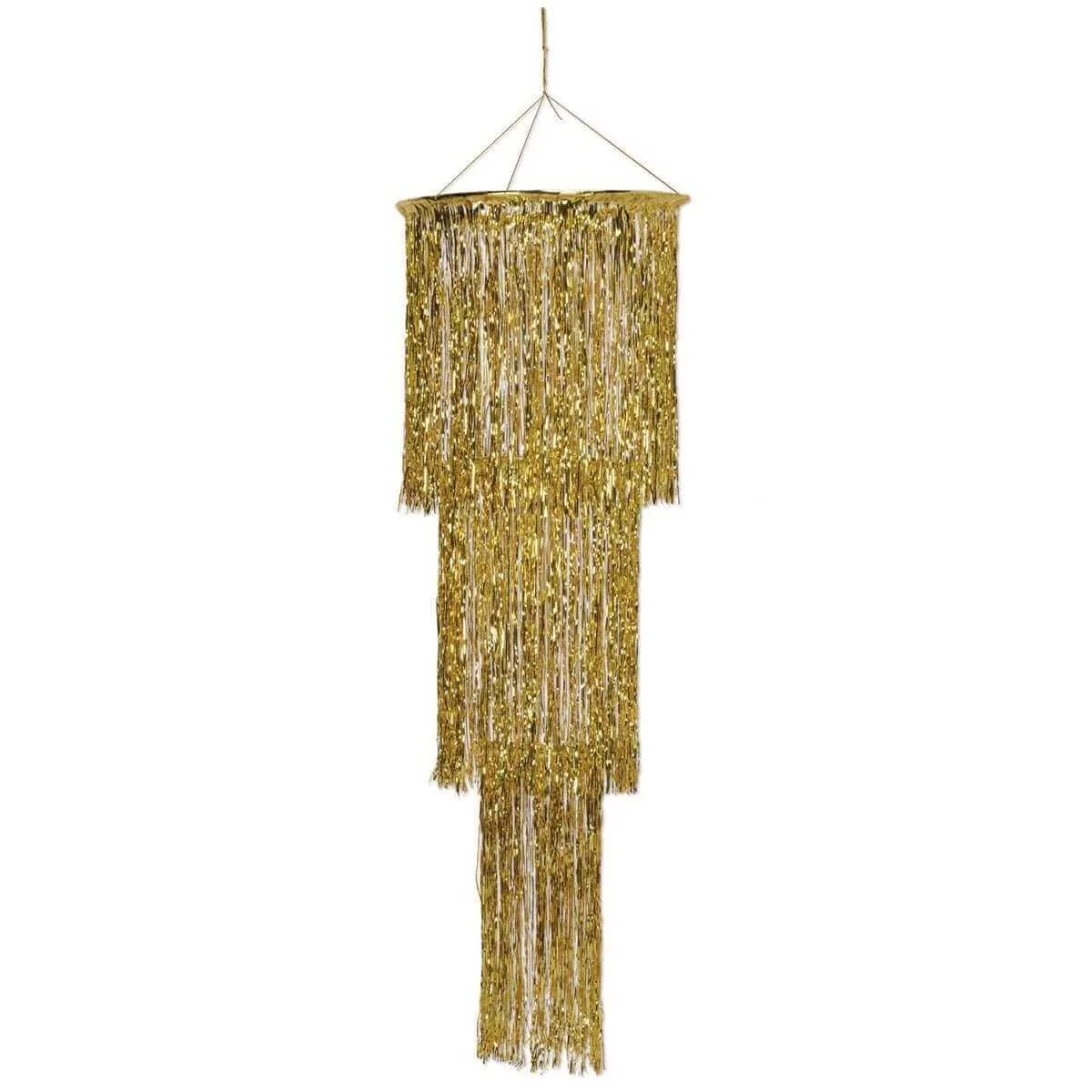 3-Tier Shimmering Chandelier - Gold
