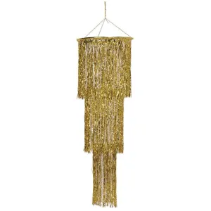 3-Tier Shimmering Chandelier - Gold