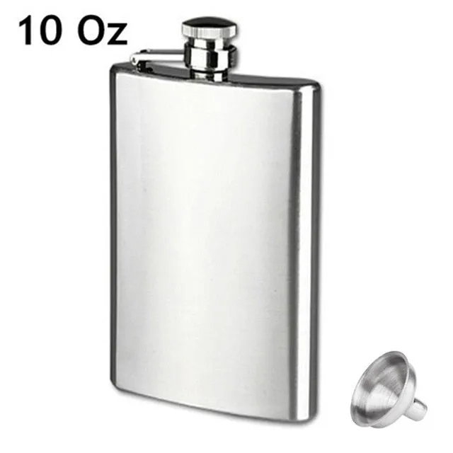 4 5 6 7 8 9 10 18 OZ Stainless Steel Hip Flask with Funnel Liquor Whisky Outdoor Portable Pocket Flasks Alcohol Bottle heupfles
