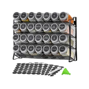 4-Tier Metal Spice Rack | Kitchen Pantry Herb Storage Organiser