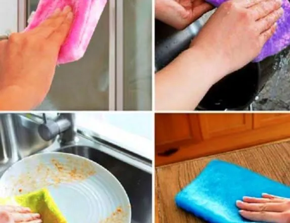 5 Pieces of Bamboo Fiber Magic Cleaning Cloth