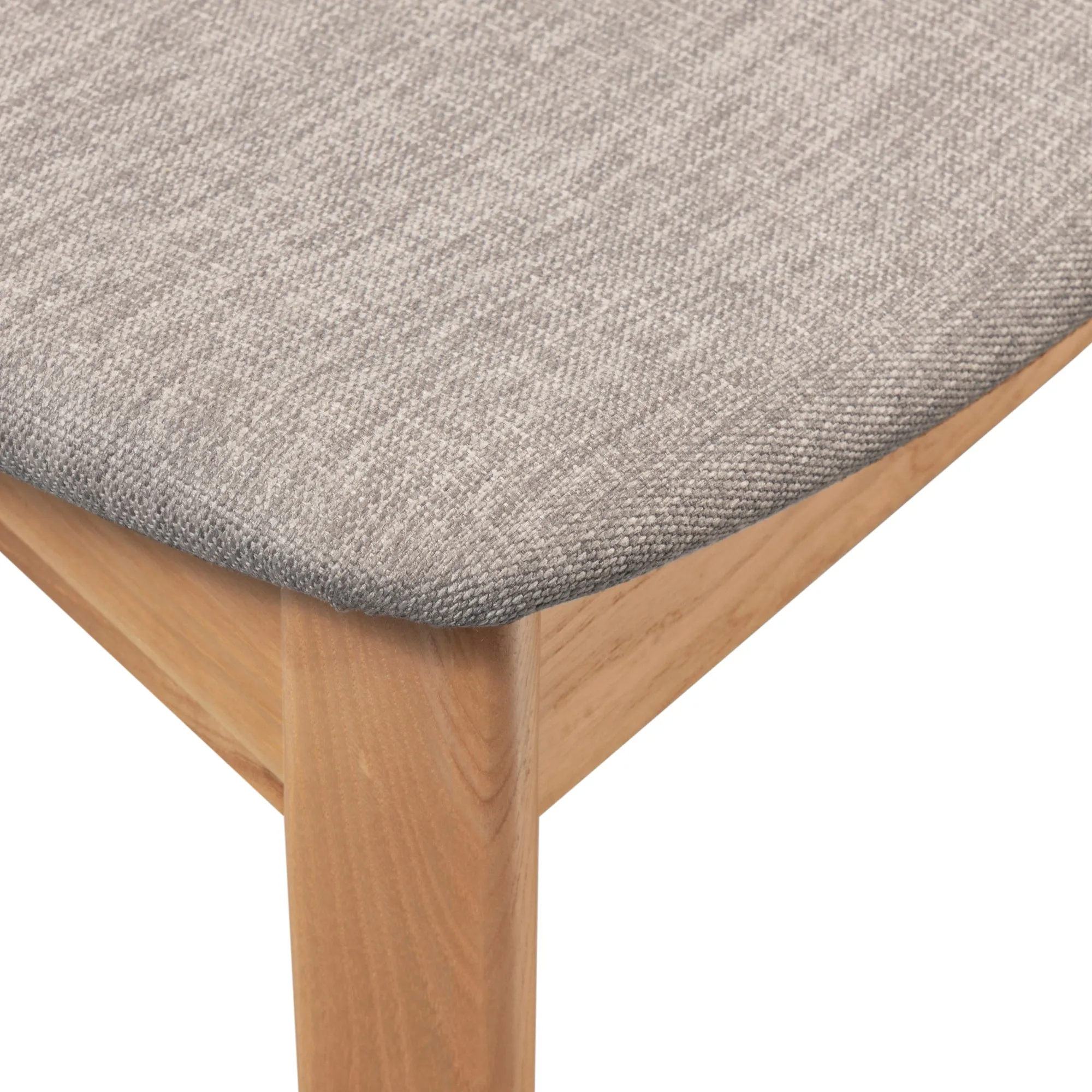6pc Oak Dining Chairs, Solid Ash Wood, Fabric Seat