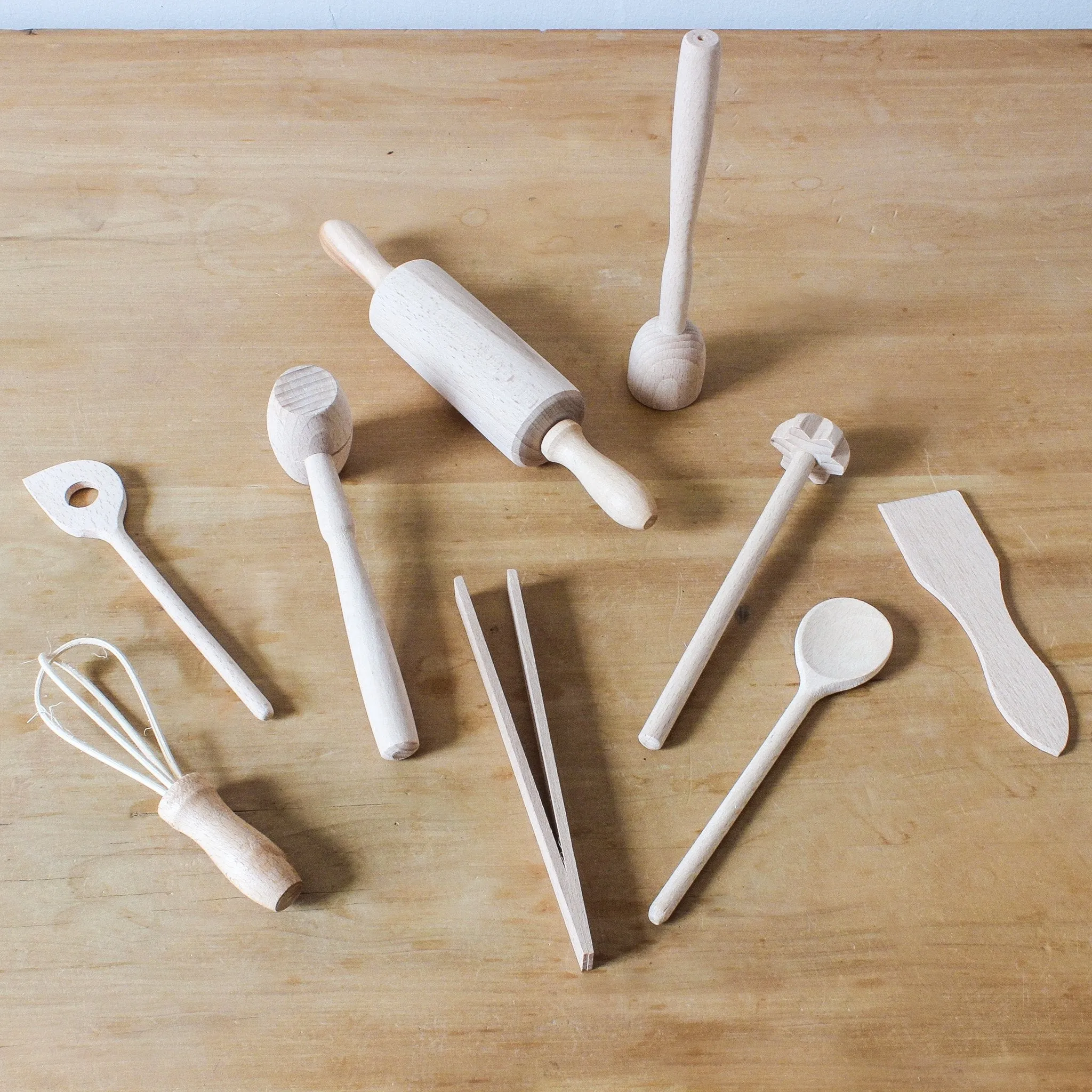 9 Piece Wooden Utensils Set