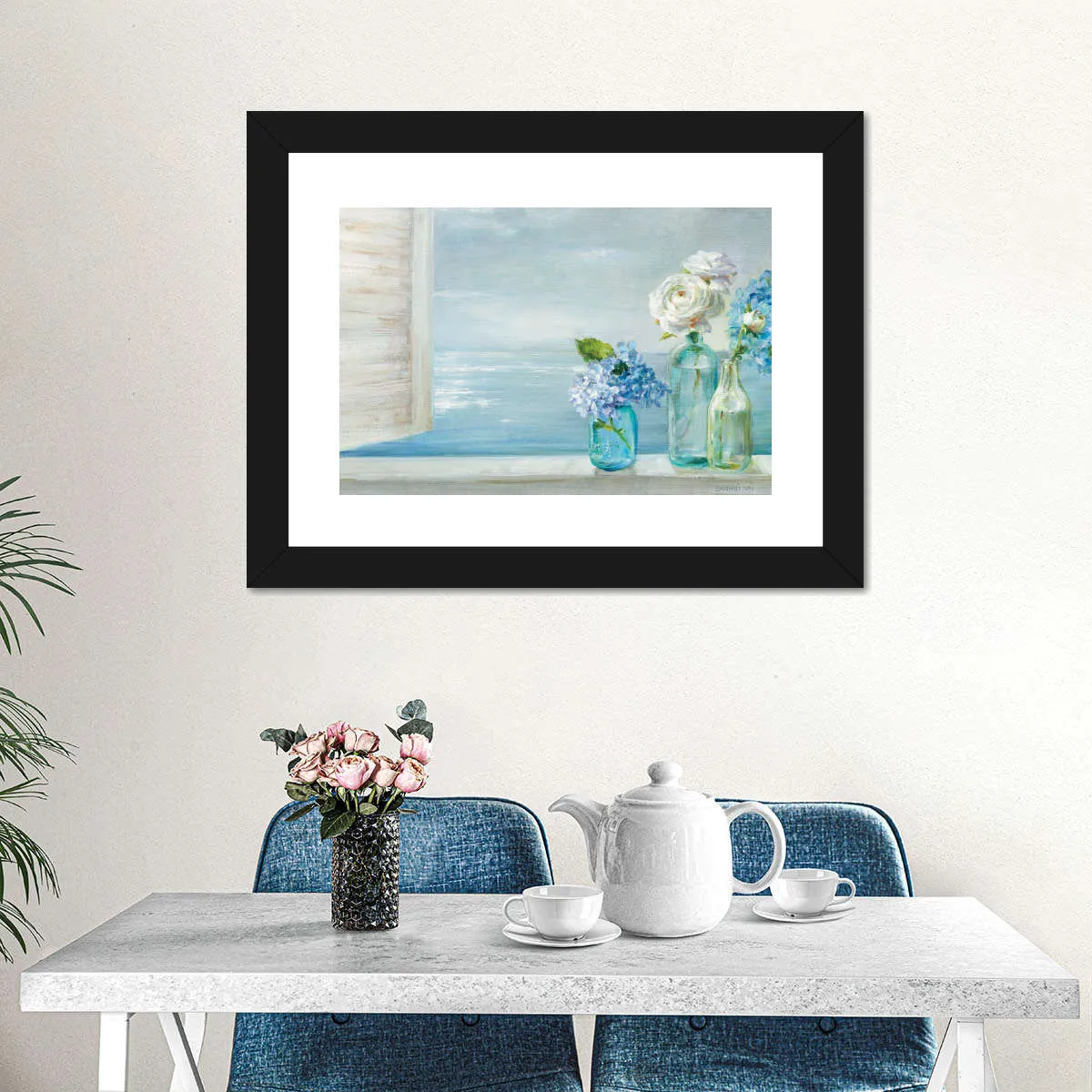 A Beautiful Day At The Beach Three Glass Bottles Wall Art