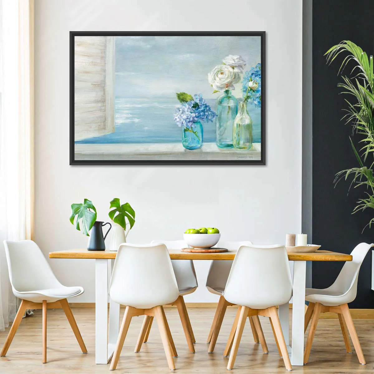 A Beautiful Day At The Beach Three Glass Bottles Wall Art