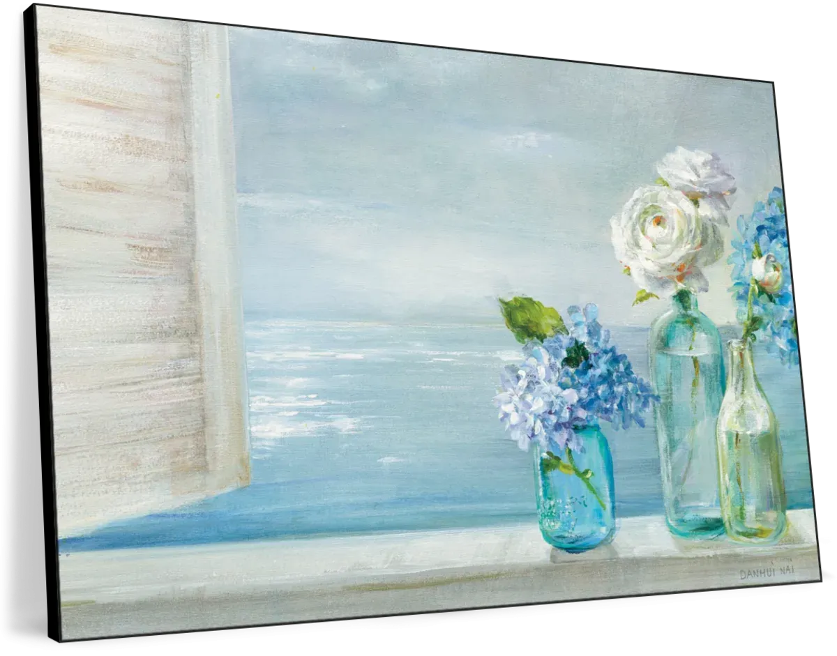 A Beautiful Day At The Beach Three Glass Bottles Wall Art