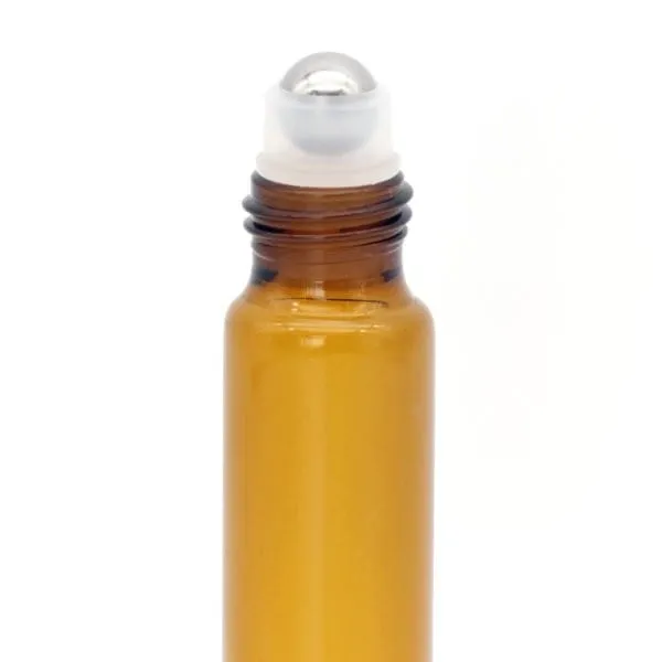 Amber Glass Roll On Reusable Bottle 15ml