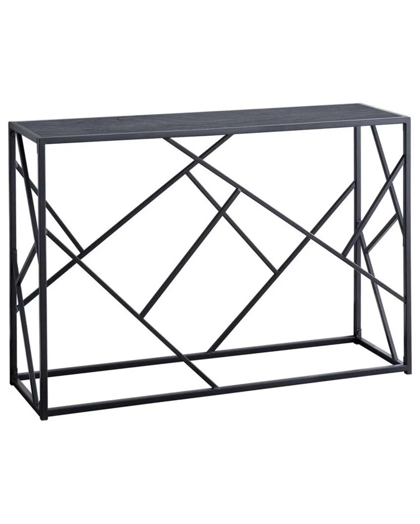 Amoli Black Console Metal Table | 40 x 12 x 30 inches