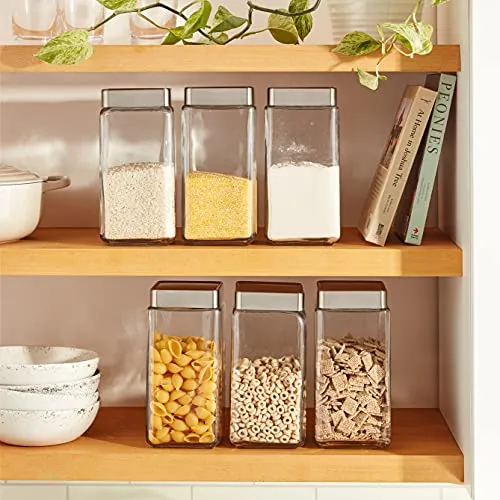 Anchor Hocking: High-Quality Clear Glass Stackable Jars
