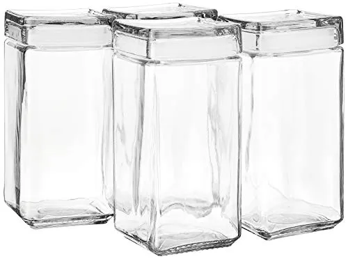 Anchor Hocking: High-Quality Clear Glass Stackable Jars