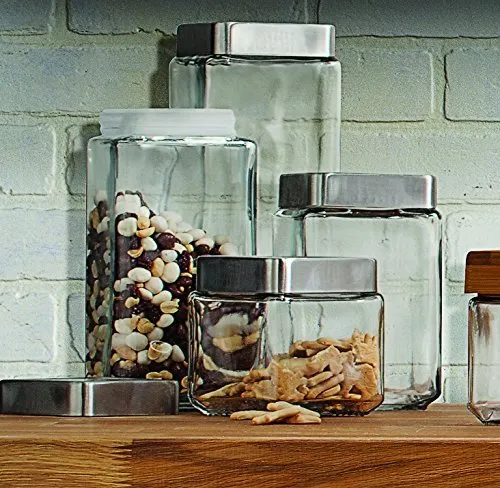 Anchor Hocking: High-Quality Clear Glass Stackable Jars