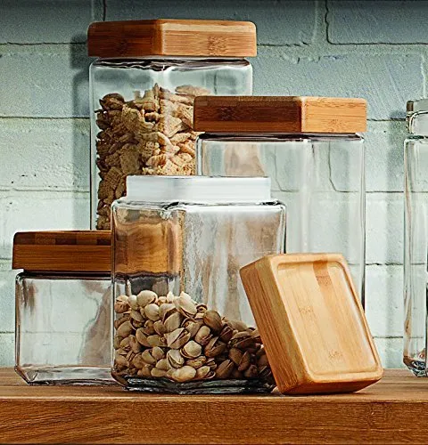 Anchor Hocking: High-Quality Clear Glass Stackable Jars