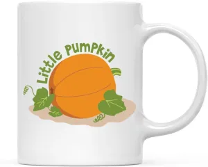 Andaz Press Autumn 11oz. Coffee Mug Gift, Little Pumpkin, Graphic with Leaves