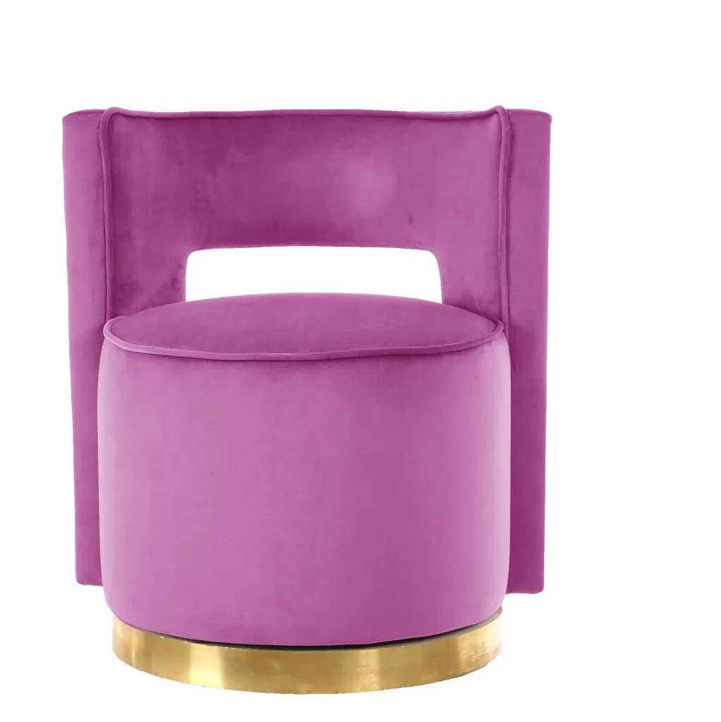 Angel Swivel Chairs with gold legs (Available in Mustard, Mink, Mocha and Grape)