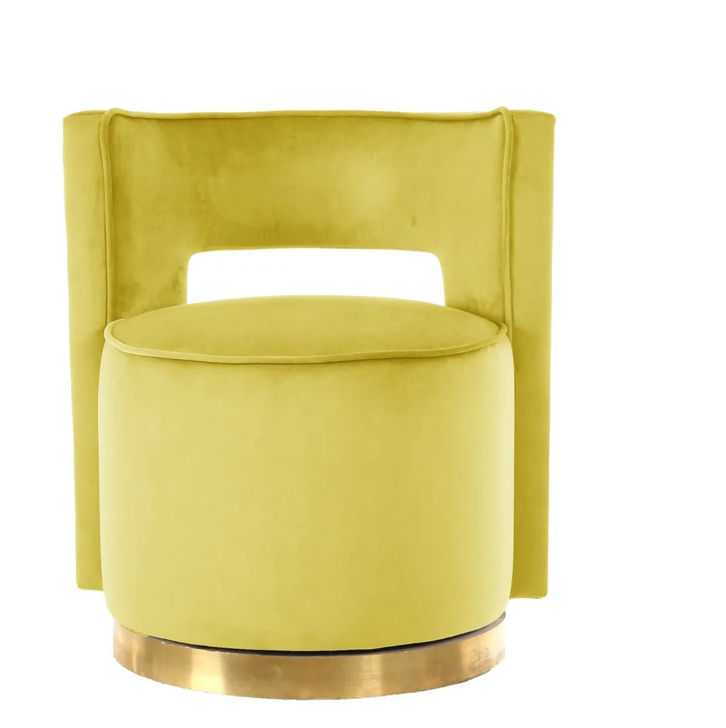 Angel Swivel Chairs with gold legs (Available in Mustard, Mink, Mocha and Grape)