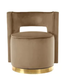 Angel Swivel Chairs with gold legs (Available in Mustard, Mink, Mocha and Grape)