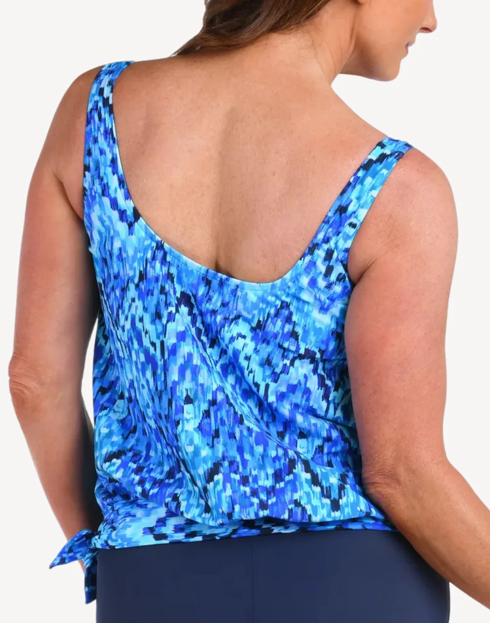 Artisan Ikat Blouson Tankini Top