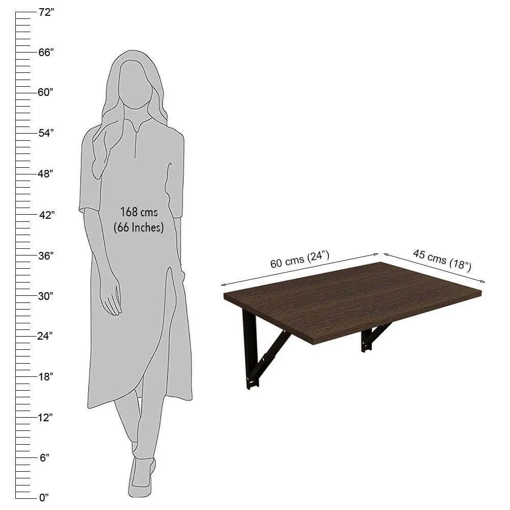 Athena F60 Folding Study Table, Classic Wenge