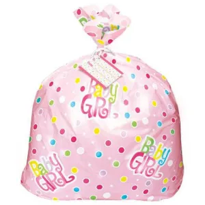 Baby Shower - Pink Dot Jumbo Plastic Bag