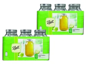 Ball: Wide Mouth Glass Jar - 64 ounce (Set of 12)