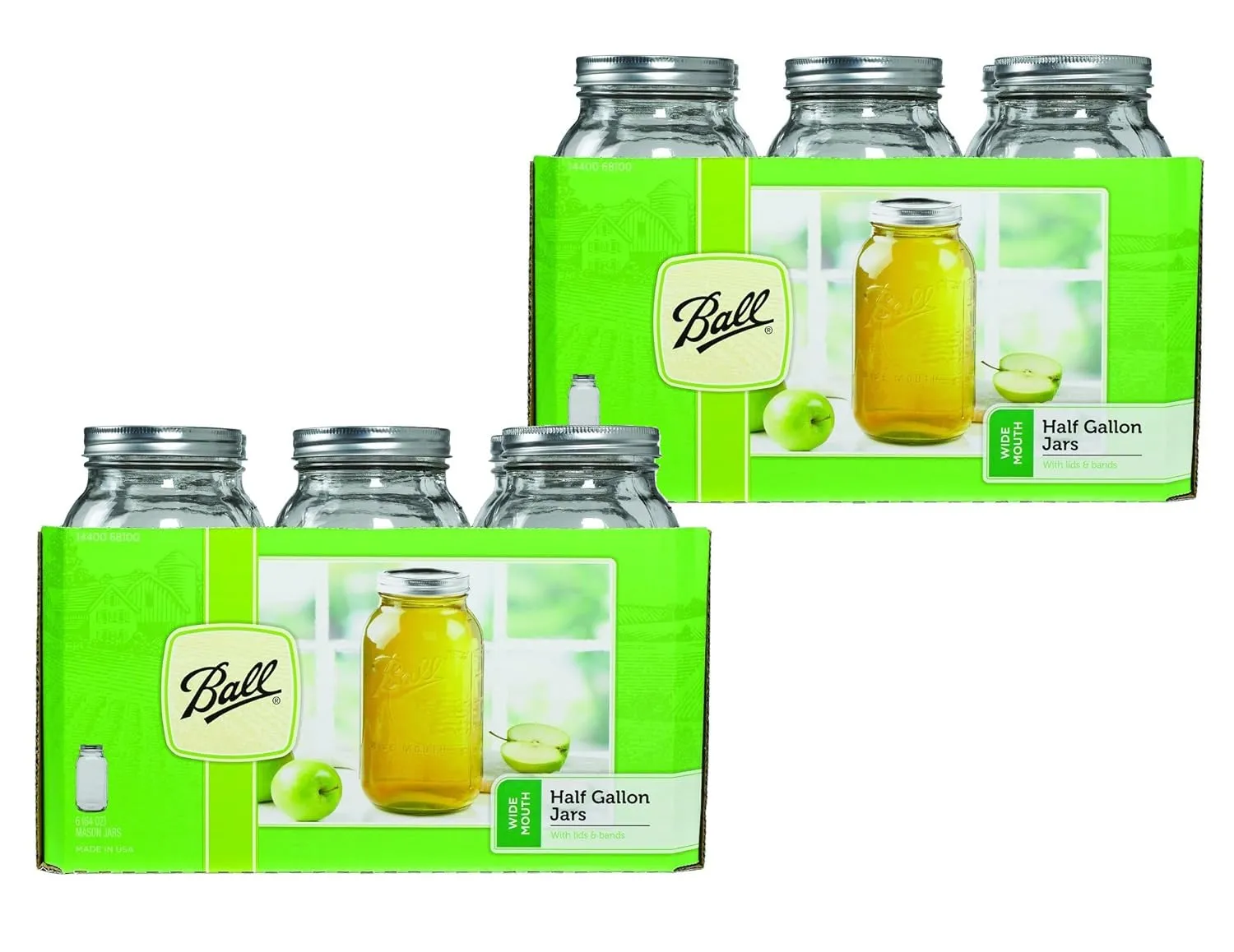 Ball: Wide Mouth Glass Jar - 64 ounce (Set of 12)