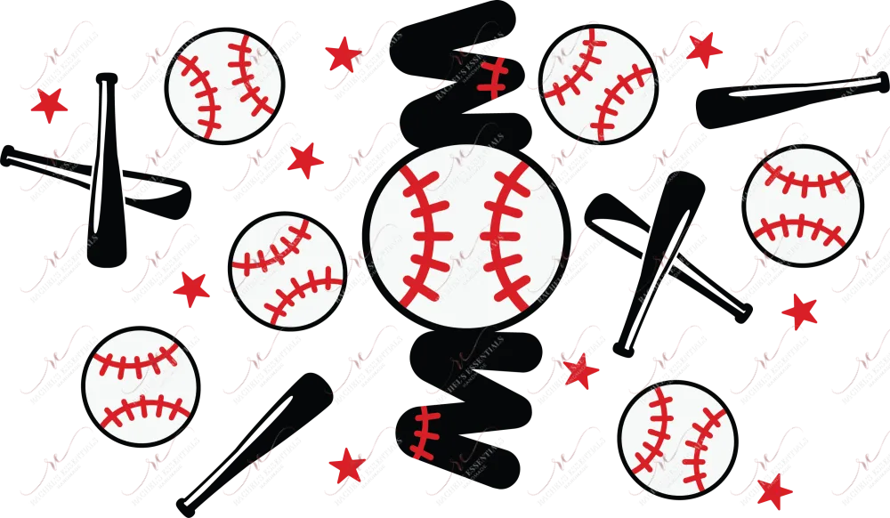 Baseball mom - cold cup wrap