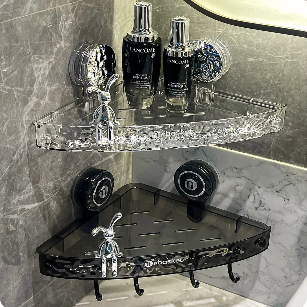 Bathroom Suction Cup Triangle Storage Rack