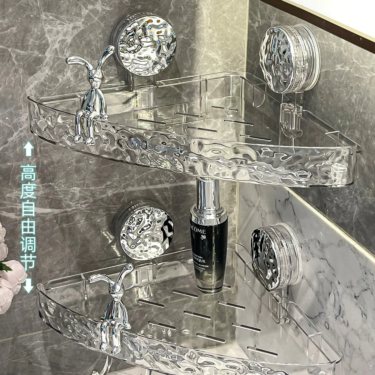 Bathroom Suction Cup Triangle Storage Rack