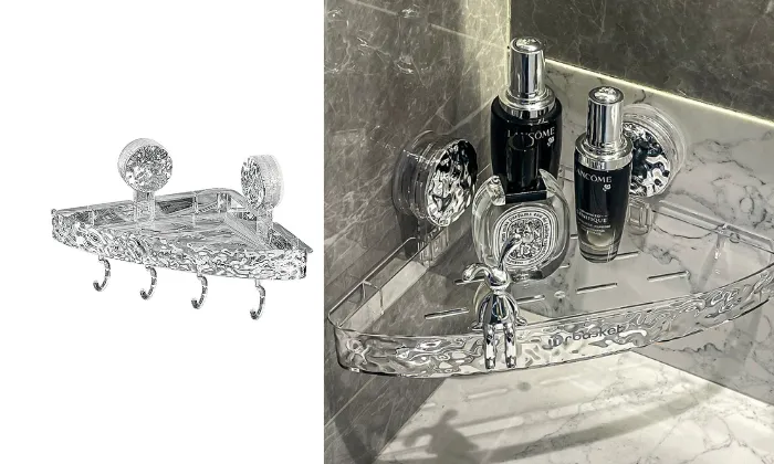 Bathroom Suction Cup Triangle Storage Rack