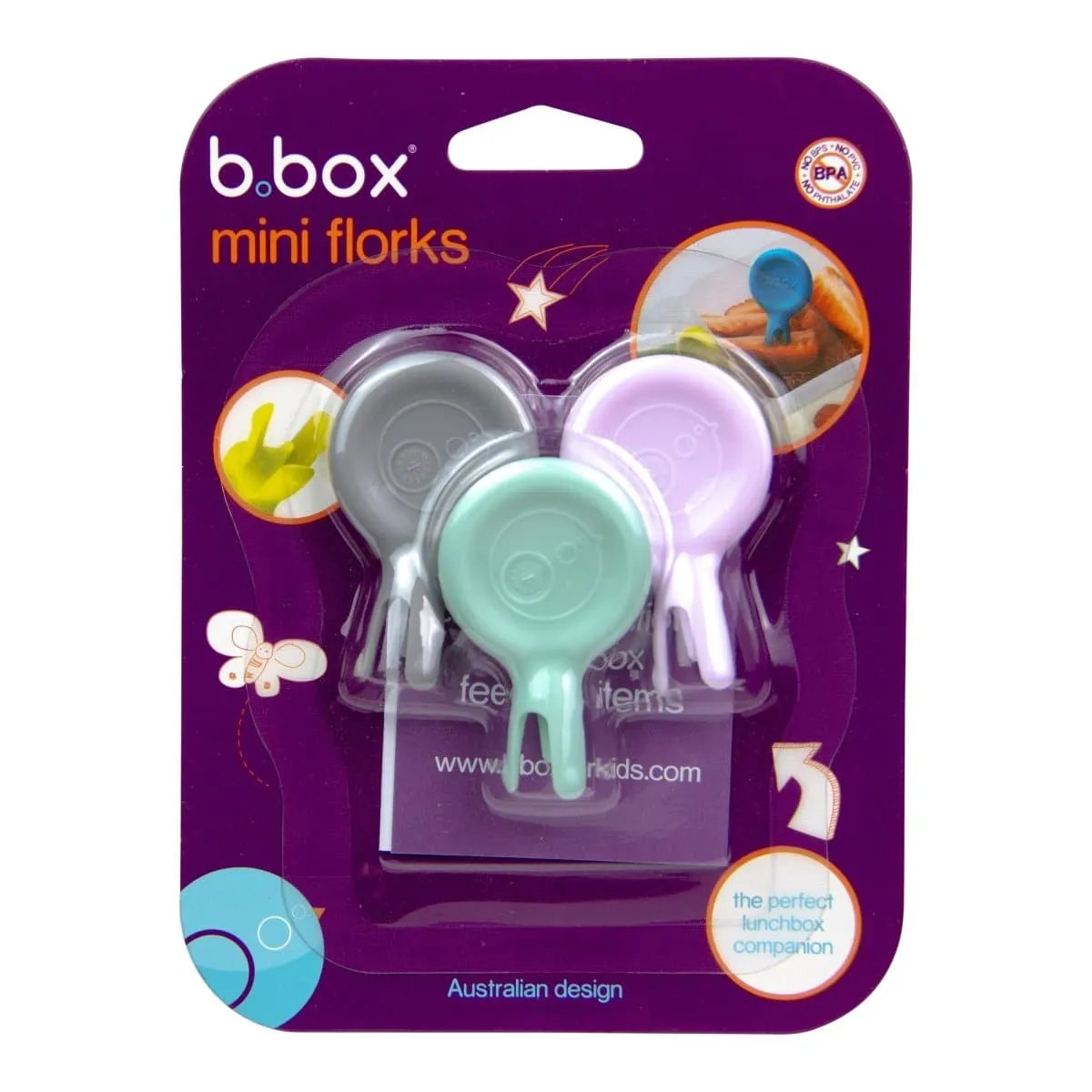 B.box Mini Fork Set- Pastel