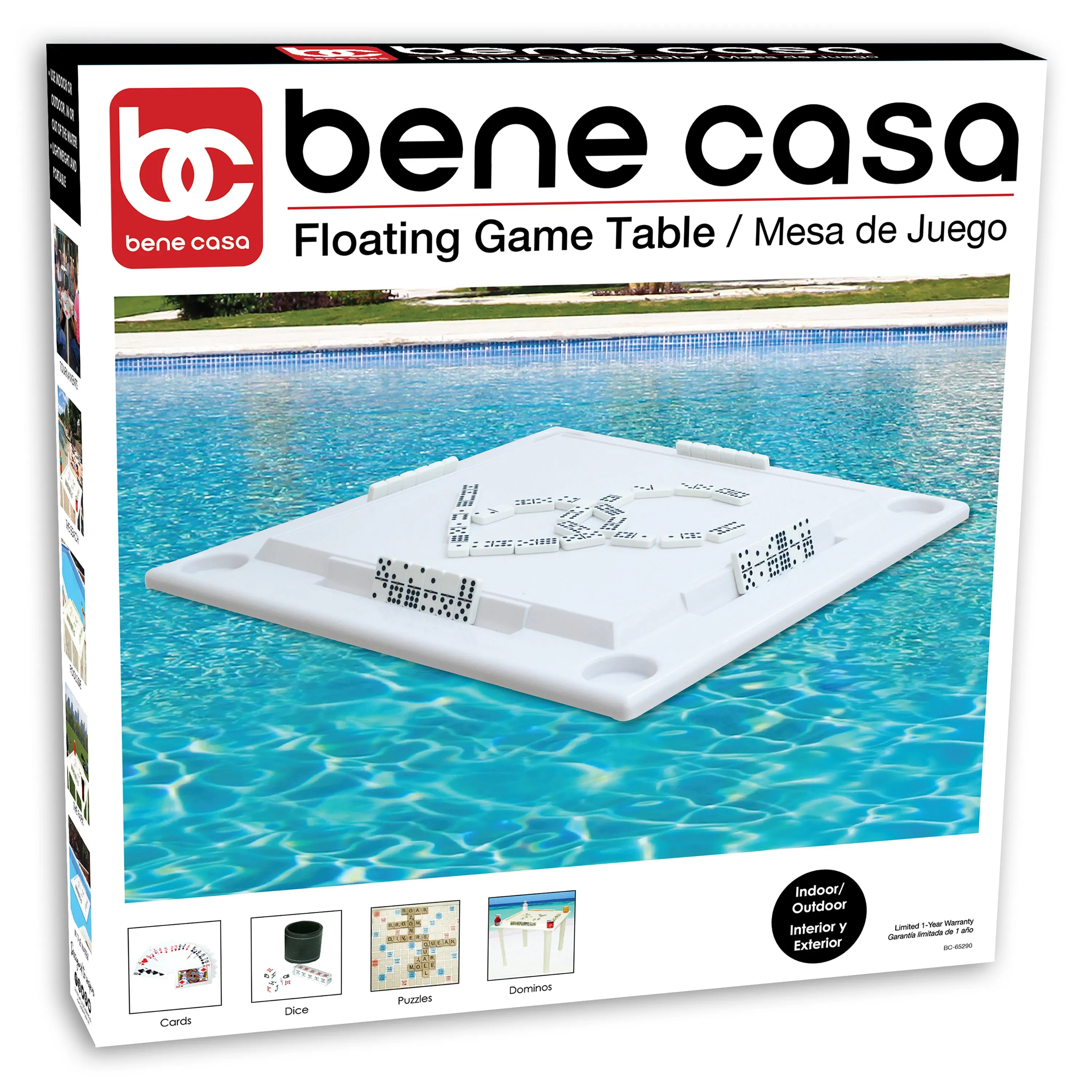 Bene Casa Floating Game Table w/ removable legs for pool or beach party