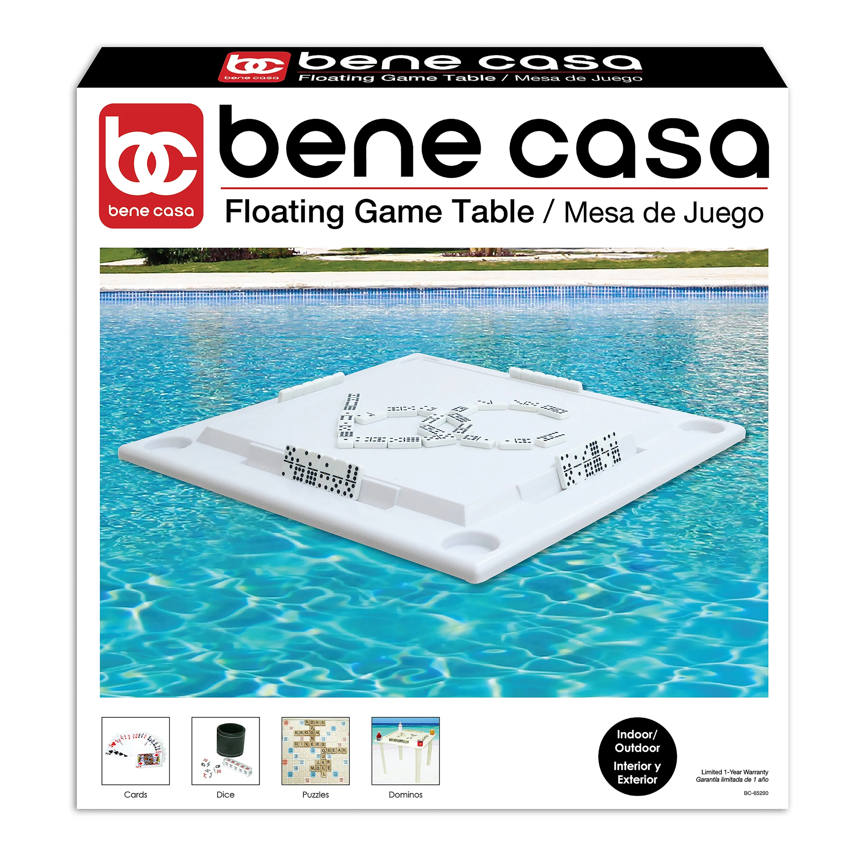 Bene Casa Floating Game Table w/ removable legs for pool or beach party