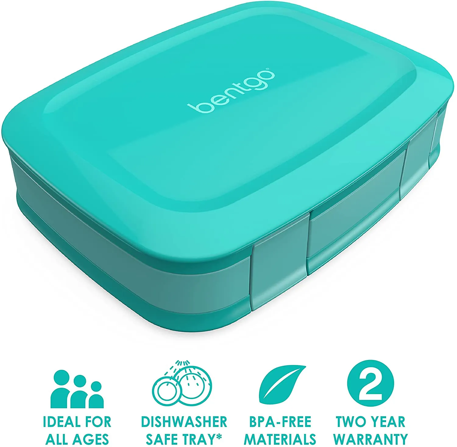 Bentgo Fresh – Leak-Proof, Versatile 4-Compartment Bento-Style Lunch Box with Removable Divider, Portion-Controlled Meals for Teens and Adults On-The-Go – BPA-Free, Food-Safe Materials (Gray)