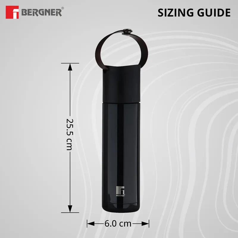 Bergner Walking Thermosteel Hot and Cold Flask (Black) - 500 ML