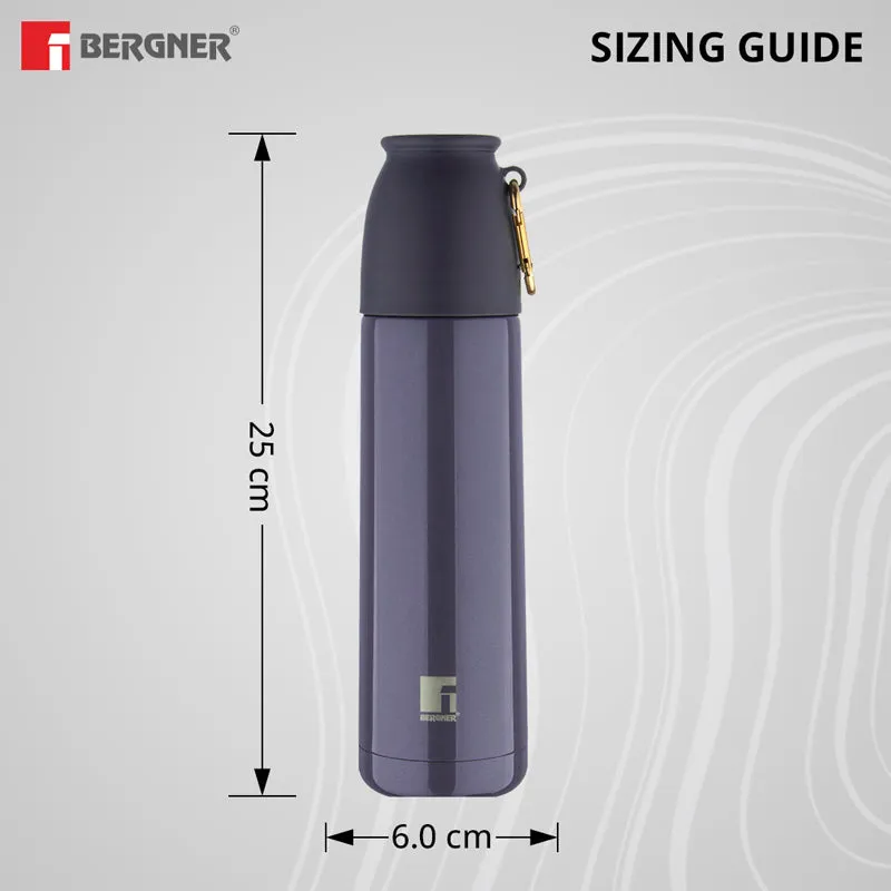 Bergner Walking Thermosteel Hot and Cold Flask (Grey) -500 ML