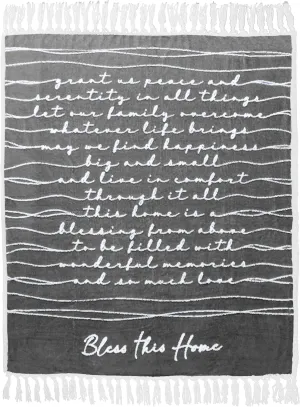 Bless This Home - 50" x 60" Inspirational Plush Blanket