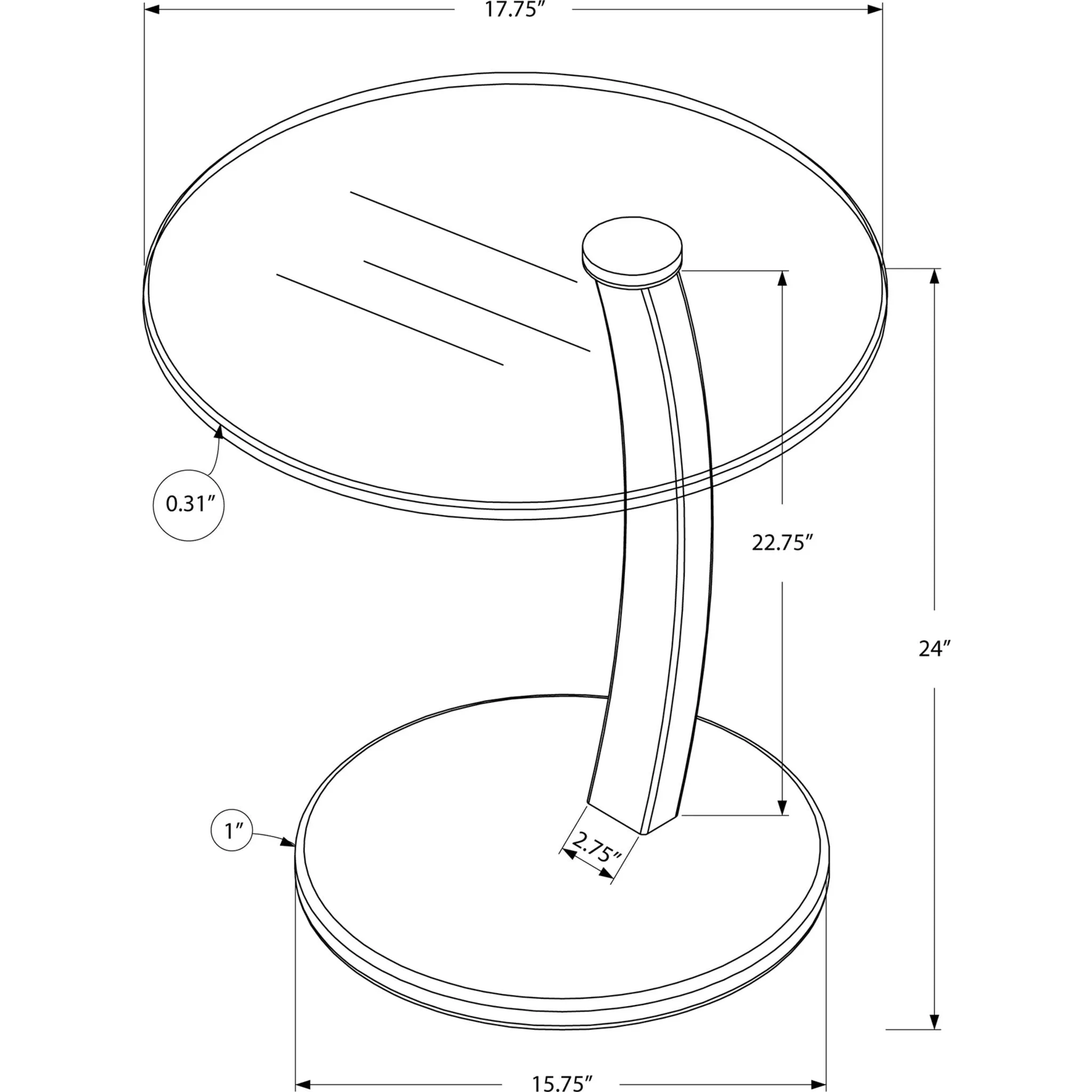 Boe Accent Table - Espresso