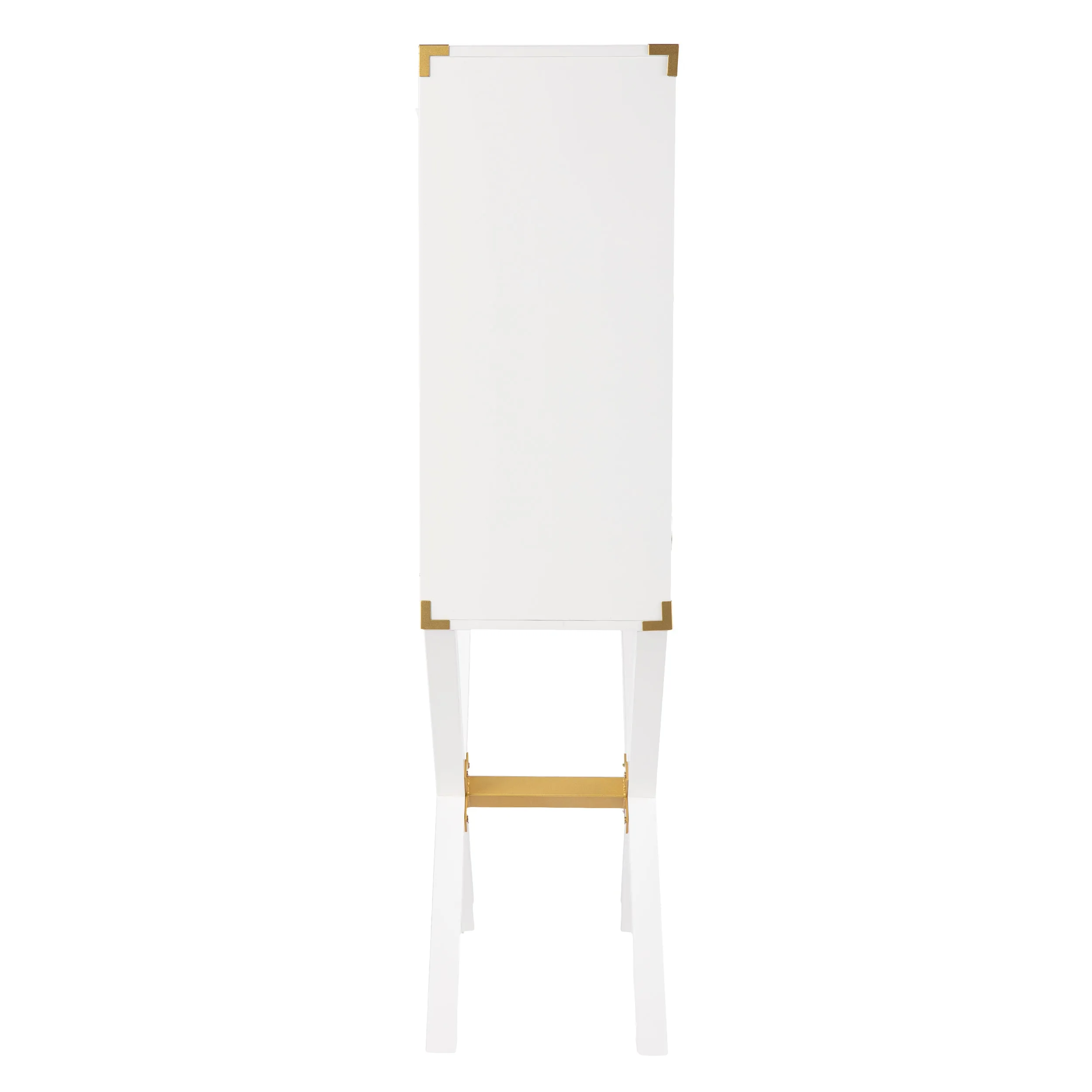 Campaign Tall Bar Cabinet w/ Storage